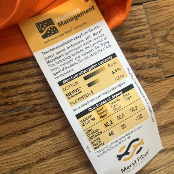 M. Miller Swarovski Crystals Quarter Zip Orange Anti UV Stretch Athletic Shirt L - Picture 10 of 16